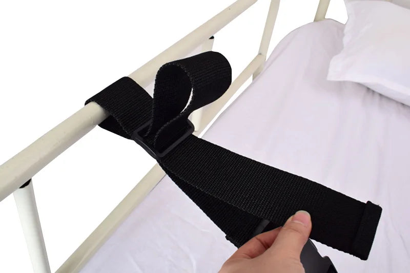 Adjustable Bed Safety Harness Belt Bedside Guardrail with Bedside Restraint Belt for Elderly Bedridden Paralyzed Patients