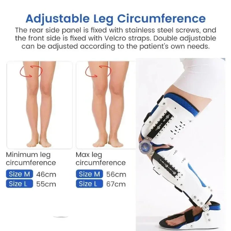 Adjustable Knee Brace-Leg Ankle Foot Knee Joint Fixation Support-Joint Pain Relief Brace Ligament Protector Bone Orthosis