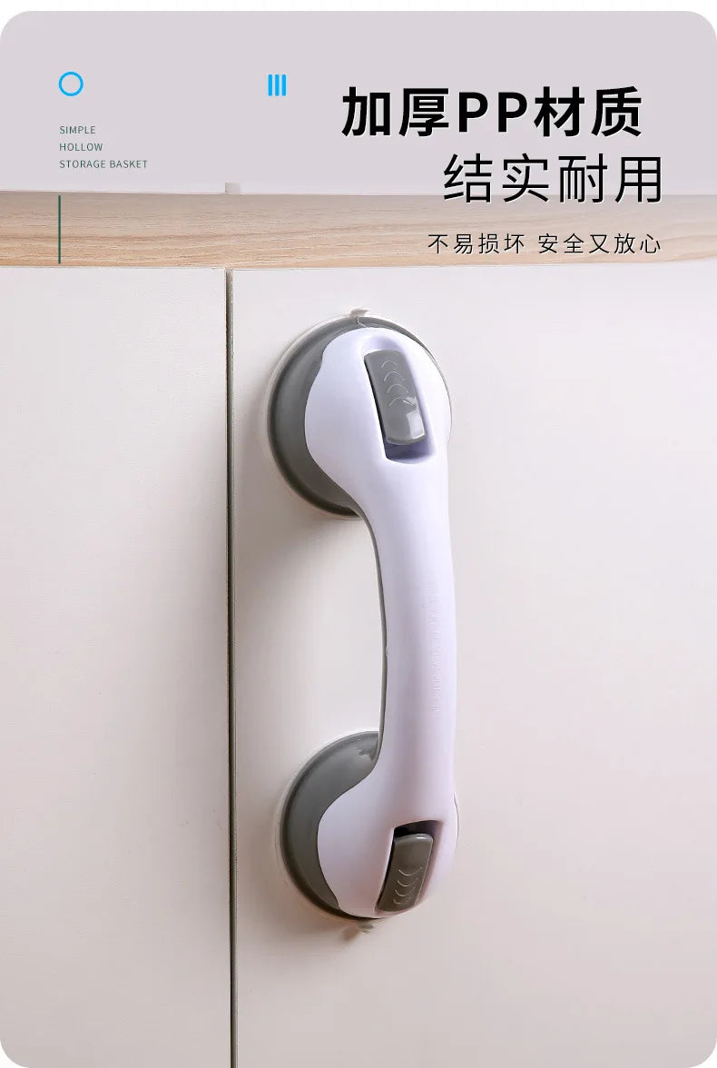 Shower Handle Safety Helping Handle Anti Slip Support Toilet Bathroom Safe Grab Bar Handle Vacuum Sucker Suction Cup Handrail